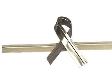LIENS MÉTALLISÉS ARGENT, ARMÉS D'UN FIL 90X 6 MM X2000