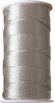 BOBINE 250 M DE FIL POLYESTER MÉTALLISÉ ARGENT