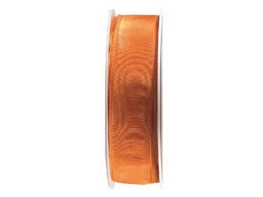 BOBINE 25M DE RUBAN LAITONNÉ UNI 25 MM, ORANGE