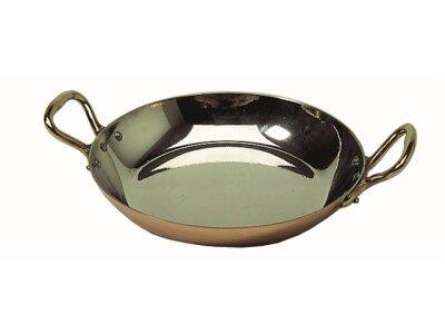 PLAT À OEUFS EN CUIVRE ELEGANCE AVEC ANSES, INTÉRIEUR INOX - MATFER