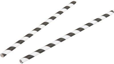 PAILLES PAPIER NOIRES TORSADÉES COMPOSTABLES MATFER, PACK 100