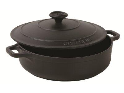 COCOTTE RONDE BASSE EN FONTE NOIR MATFER 20 CM