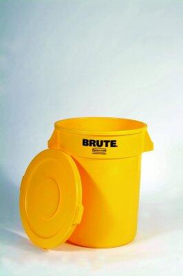 COUVERCLE CONTENEUR BRUTE ROND JAUNE 121L - RUBBERMAID COMMERCIAL PRODUCTS