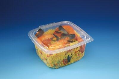 BOITE PP A COUVERCLE CHARNIERE 250CC TRANSLUCIDE C/18X50