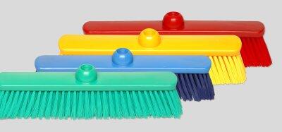 BALAI ALIMENTAIRE 38CM DOUILLE DROITE FIBRE SOUPLE BLEU