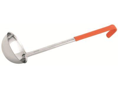 LOUCHE EN INOX 23.5CL MANCHE PVC ORANGE - MATFER