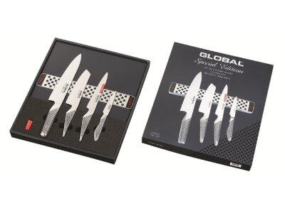SET DE 4 COUTEAUX DE CUISINE GLOBAL MATFER AVEC BARRE