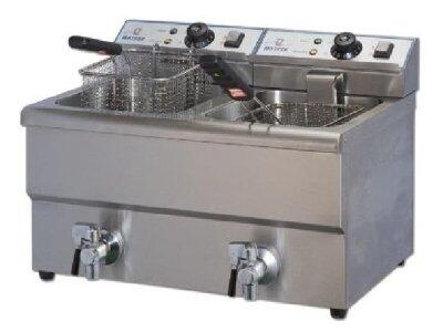 FRITEUSE MATFER DOUBLE 2X8L 6.5KW AVEC ROBINET