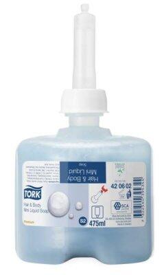 SAVON LIQUIDE CORPS ET CHEVEUX TORK PREMIUM S2 475ML CX8
