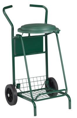 CHARIOT DE VOIRIE AVEC COUVERCLE 110L MOBISAC VERT