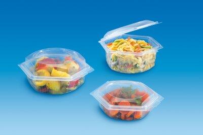 BOÎTE PP TRANSPARENTE AVEC COUVERCLE CHARNIÈRE 125CC - PACK DE 50