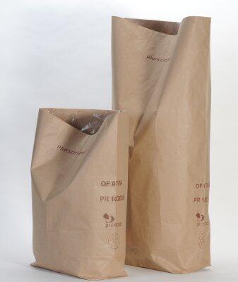 SAC PAPIER 30L GPI 2 FEUILLES SANS IMPRESSION + 1 GAINE PE (PAQUET DE 50)