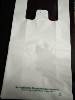 SAC BRETELLES BD 50µ 30+14X54CM BLANC EN LIASSE C/10X50