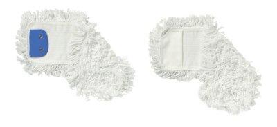 FRANGE DE LAVAGE POLYESTER COTON A POCHES 40X13CM BLANC