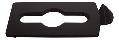 COUVERCLE RECYCLAGE MÉLANGÉ SLIM JIM NOIR - LOT DE 1