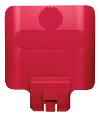 PANNEAU SIGNALÉTIQUE ROUGE SLIM SIM POUR STATION RECYCLAGE RUBBERMAID