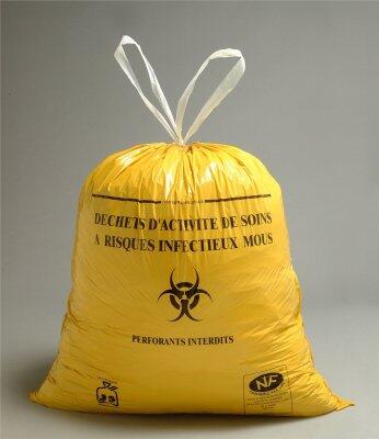 SAC DASRI 100L JAUNE FLEXITENE® 28µ 820X900MM - 10X25