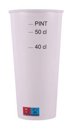 GOBELET CARTON 65CL BLANC C/20X50