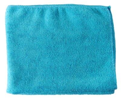 LOT DE 10 LAVETTES MICROFIBRE 32X36CM BLEUES MULTI-USAGES
