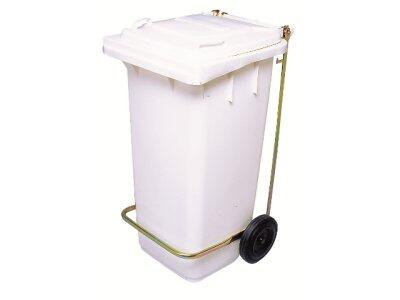 POUBELLE ROULANTE BLANCHE MATFER 120L