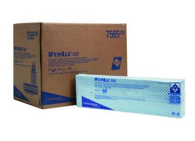 LOT DE 25 LAVETTES WYPALL X80 BLEUES 35X42CM - 2