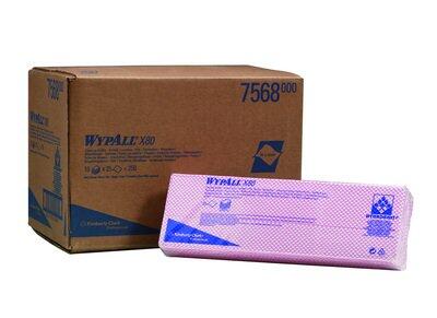 CHIFFONS NETTOYAGE ROUGE WYPALL X80 35X42CM LOT DE 25