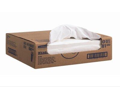 CHIFFONS D'ESSUYAGE WYPALL® X70 BLANCS 1 PLIS 300 UNITÉS – 37.5X42CM