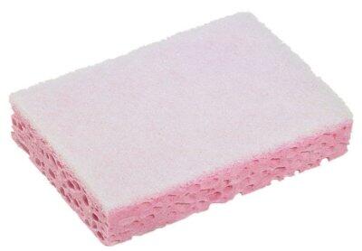 EPONGE GRAT DOUCE 13X8.4X2,8CM SPONREX 31 BLANC/ROSE SCT/10 - 2