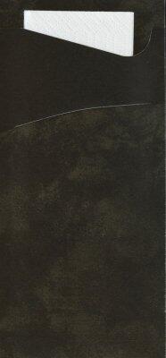 SACCHETTO NOIR + SERV OUATE 33X33CM BLANC C/5X100