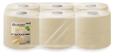 PAPIER TOILETTE MINI JUMBO 180M ECONATURAL 2P ECOLABEL X12