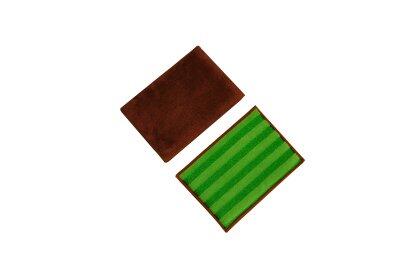 PAD 20X14CM MEMO DOUBLE FACE 240 ET 350G/M2 MARRON/VERT X2 - 2