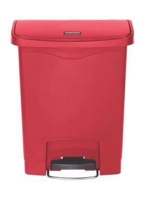 POUBELLE À PÉDALE SLIM STEP-ON 30L ROUGE - RÉSINE HAUT DE GAMME
