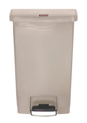 COLLECTEUR À PÉDALE RÉSINE BEIGE 50L SLIM STEP-ON