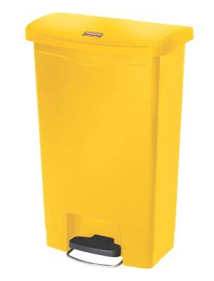 POUBELLE À PÉDALE RUBBERMAID 50L SLIM STEP-ON, JAUNE