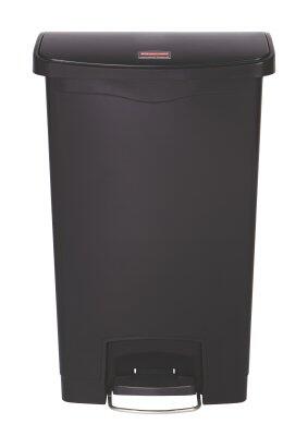 POUBELLE PÉDIMÈTRE SLIM JIM® 50L NOIR RÉSINE, PROF. 72CM.