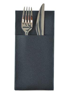 POCHETTE COUVERT EN SERVIETTE CELISOFT 40X40CM EBENE C/10X50