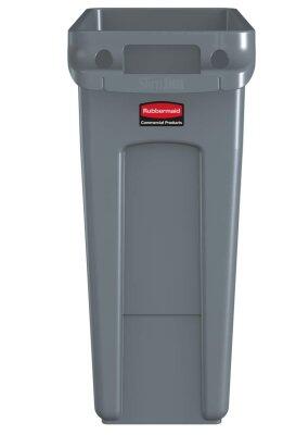 COLLECTEUR SLIM JIM 60L GRIS AVEC CONDUITS D'AERATION