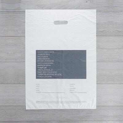 SAC A LINGE PE 60X40CM IMPRIME REF DE LA CHAMBRE BLC C/1000