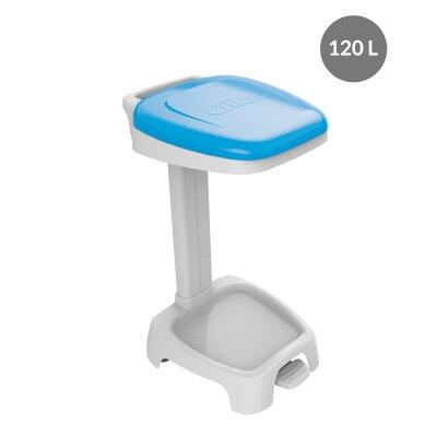 SUPPORT SAC 120L AVEC COUVERCLE BLEU