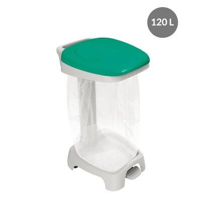 SUPPORT SAC 120L AVEC COUVERCLE VERT