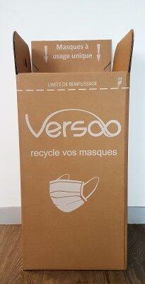 CARTON REVALORIZ POUR COLLECTE DE MASQUES USAGES