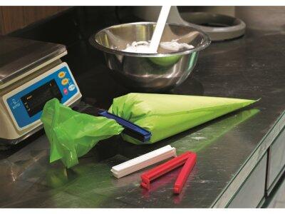 CLIPS DE FERMETURE POUR SACHETS MATFER 140MM X3 - BOULANGERIE