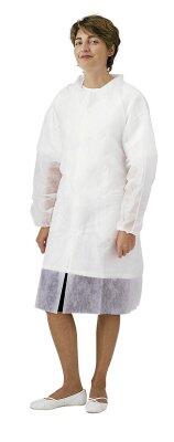 BLOUSE BOUTONS PRESSIONS BLANC T.XXL SANS LATEX (C/25)