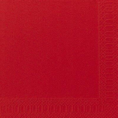 SERVIETTES OUATE ROUGE 2PLYS PLIAGE 33X33 CM (C/16X125) DUNI