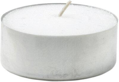 BOUGIE CHAUFFE-PLAT DIAMÈTRE 38MM BLANC, 6H, PACK DE 12