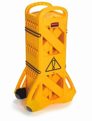 BARRIERE MOBILE PORTABLE LONGUEUR 4M JAUNE