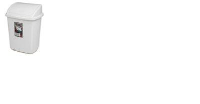 POUBELLE FLIP FLAP 15L BLANCHE