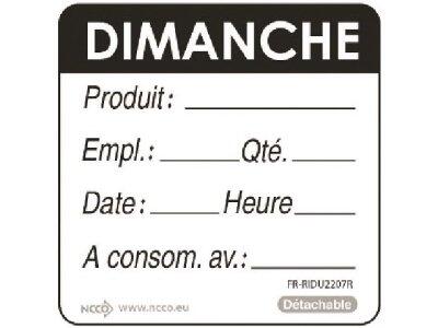 ÉTIQUETTE "DIMANCHE NOIR" MATFER - ROULEAU DE 500