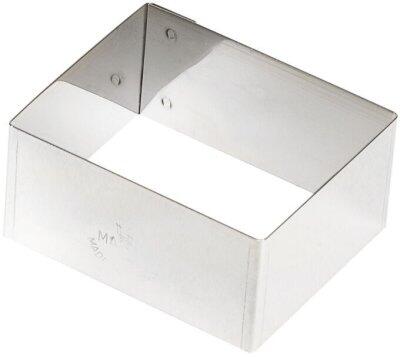 RECTANGLES INOX MATFER 80X25MM AVEC POIGNÉE BAKÉLITE - LOT DE 4