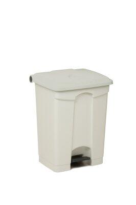 CONTAINER A PEDALE 45L TECHLINE BLANC AVEC COUVERCLE BLANC